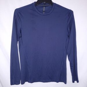 Ten Thousand Shirt Mens Small Navy Long Sleeve Session Lightweight Run Performan